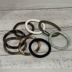 Sashka Co. Assorted Handmade Glass Beaded Bracelets (8)